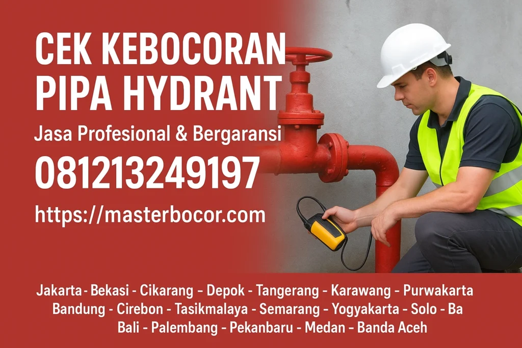 cek kebocoran pipa hydrant